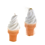 Ice Cream Cone Candle - White