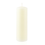 2" x 6" Unscented Round Glazed Pillar Candle - Ivory